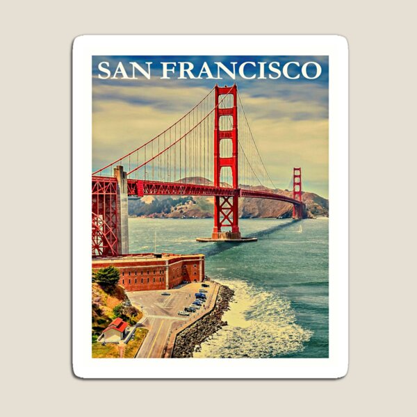 Vintage San Francisco Travel Poster Magnet