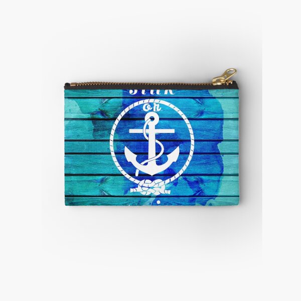 Item preview, Ocean Blue Watercolor Wood and Anchor Quote designed and sold by Blkstrawberry.