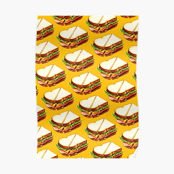 Ham Sandwich Pattern Poster
