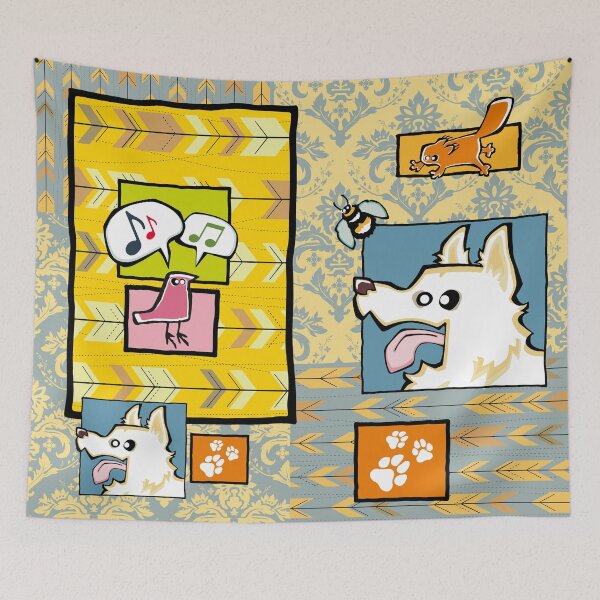 Item preview, German Shepherd - Long Hair - White (Collage) designed and sold by TheChicken.