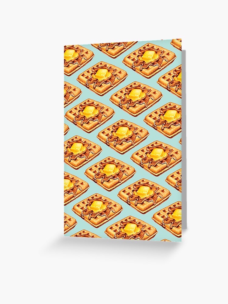 Thumbnail 1 of 2, Greeting Card, Waffle Pattern designed and sold by KellyGilleran.