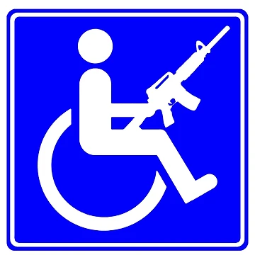Artwork thumbnail, Handicapped; Not Defenseless; by StickerApe