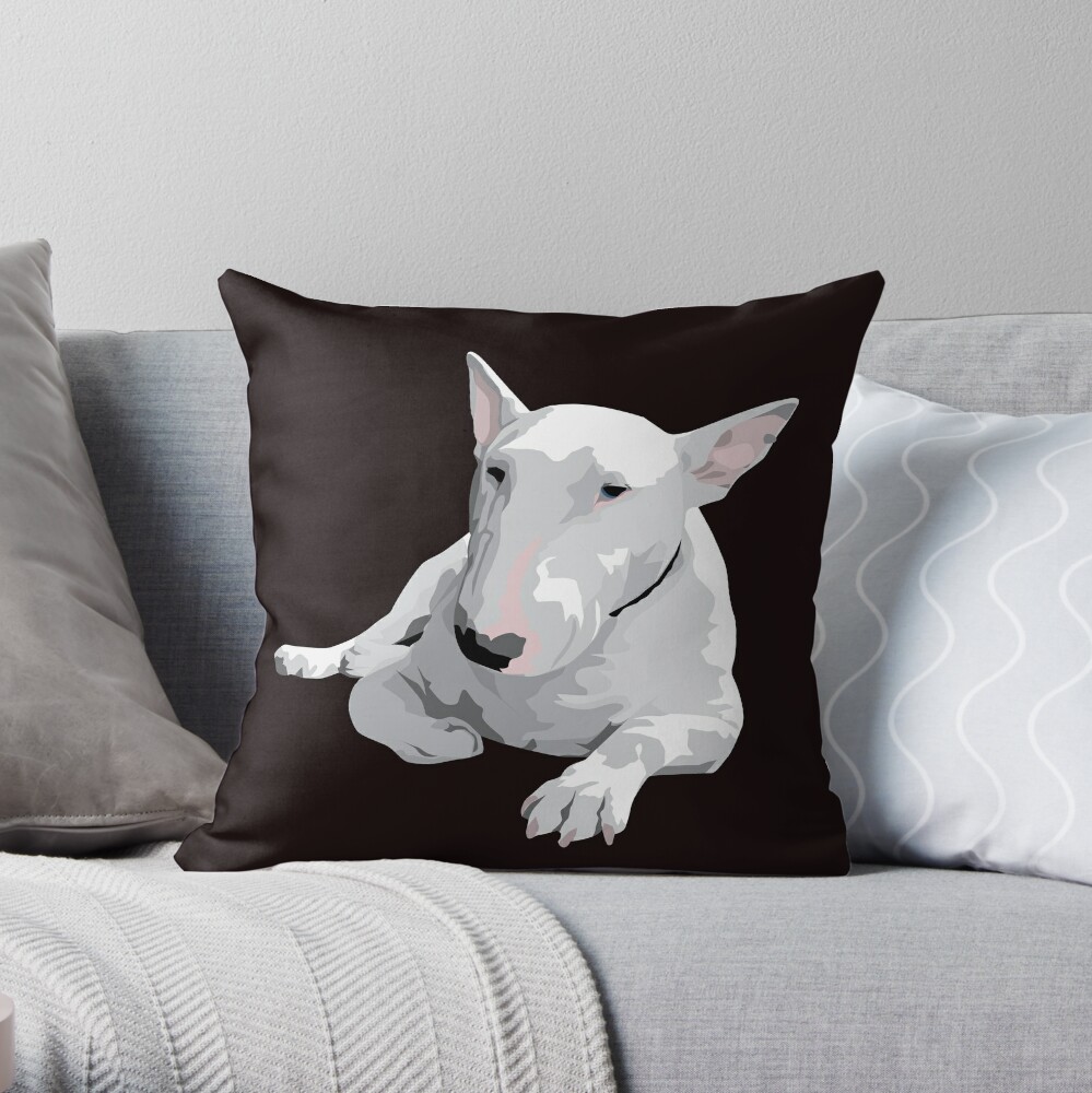 english bull terrier pillow