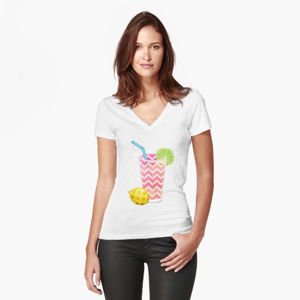 Item preview, Fitted V-Neck T-Shirt designed and sold by Blkstrawberry.