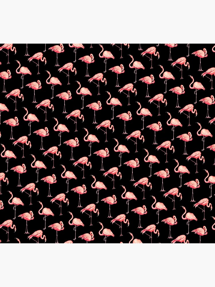 Flamingo Pattern - Black by KellyGilleran
