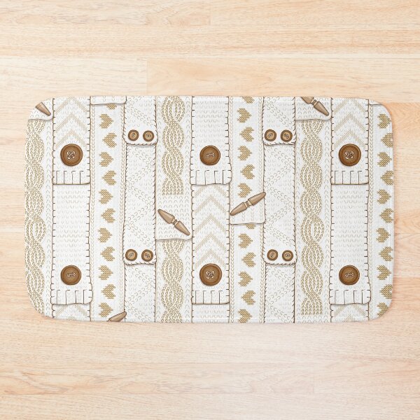 Item preview, Scarves Knitted Buttoned - Beige designed and sold by miavaldez.