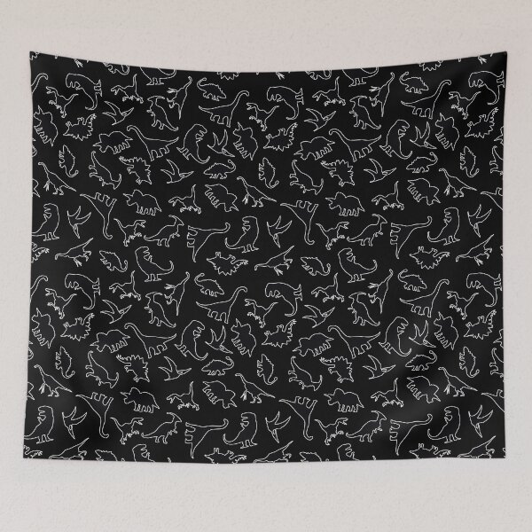 Item preview, Dinosaur Pattern Outline (White Outline) designed and sold by jezkemp.