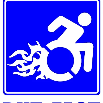 Artwork thumbnail, Handicapped; But Fast; by StickerApe