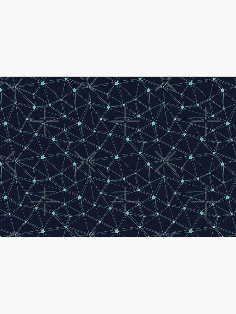 Pentagon grid navy and turquoise by nobelbunt