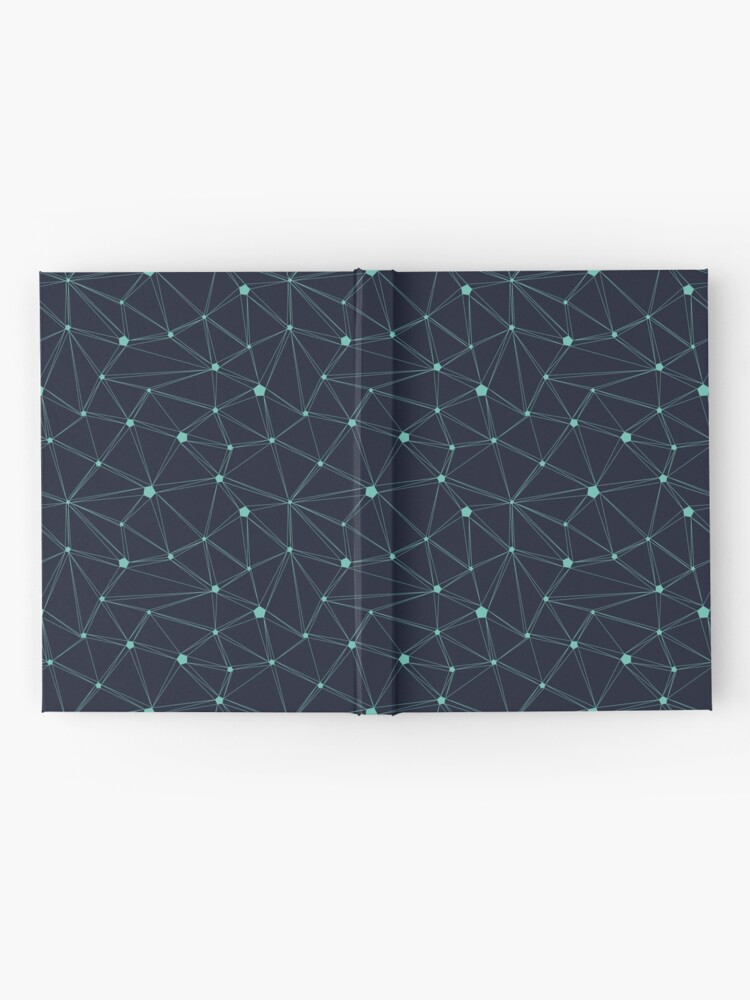 Alternate view of Pentagon grid navy and turquoise Hardcover Journal