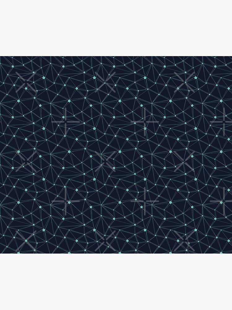 Pentagon grid navy and turquoise by nobelbunt
