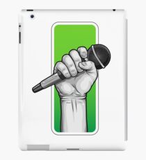 hand with microphone iPad Case/Skin