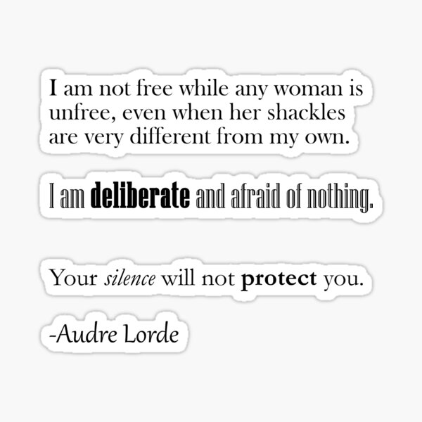 Item preview, Audre Lorde Sticker Set (INCLUDES THREE QUOTES) designed and sold by Haedder.