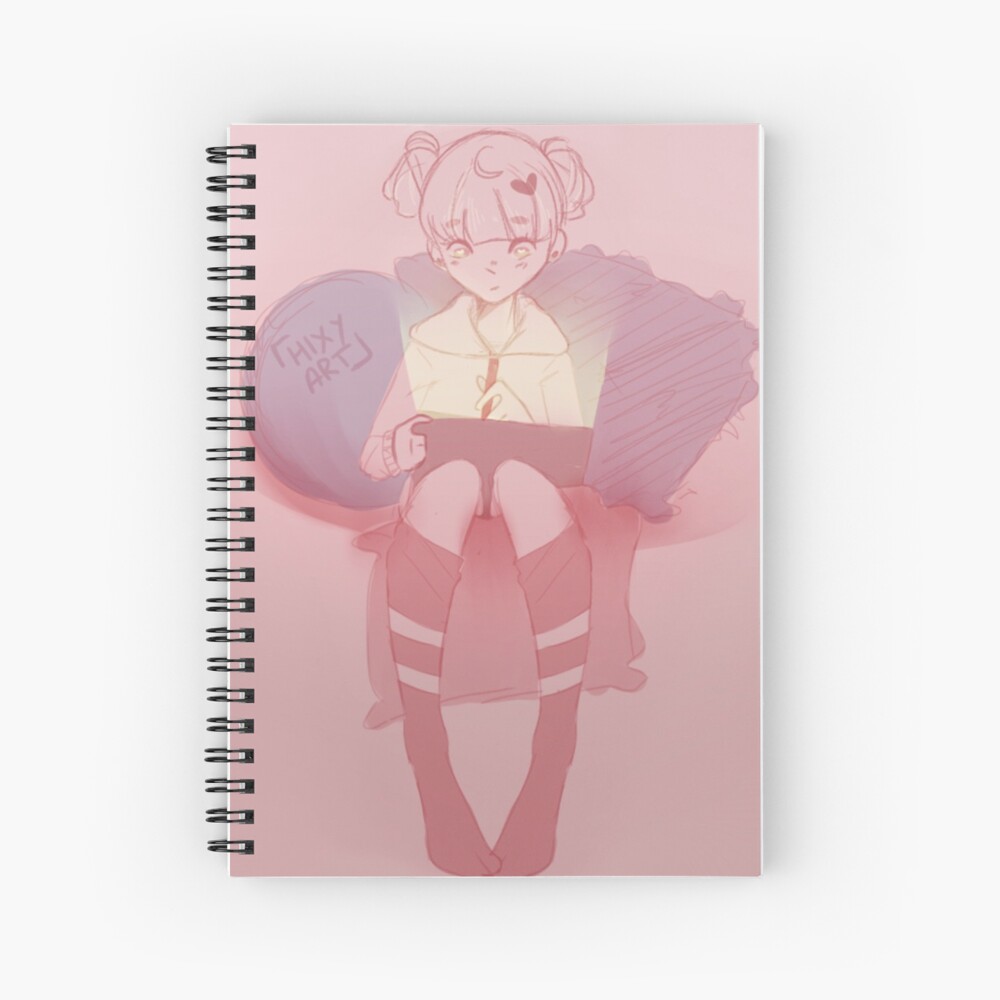 "cute anime girl drawing" Spiral Notebook by HixyArt2 | Redbubble