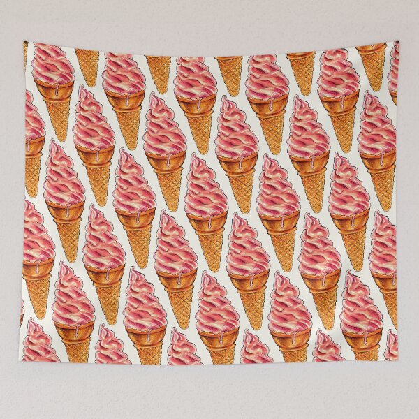 Item preview, Strawberry Soft Serve Pattern designed and sold by Kelly  Gilleran.