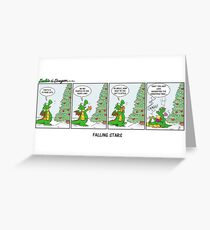 Falling Stars Cartoon Strip Greeting Card
