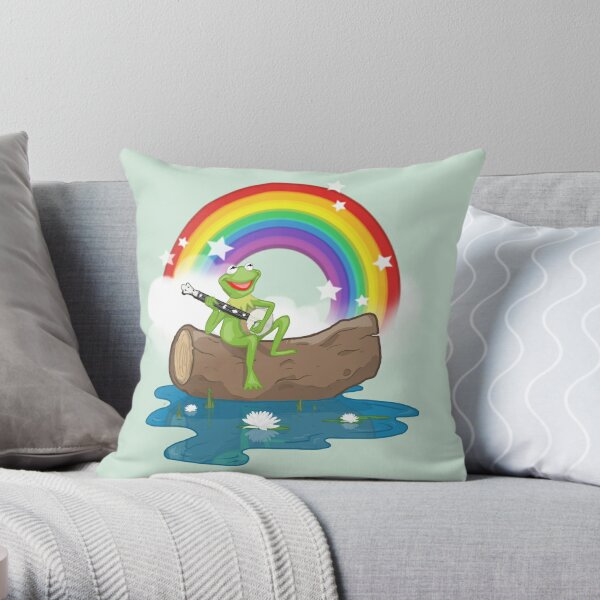 The Rainbow Connection Throw Pillow