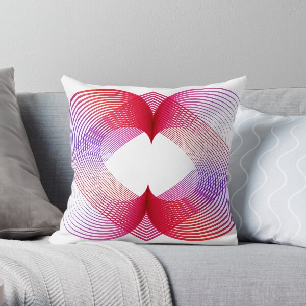 Geometrico Corazon amoroso rojo rosado Cojín