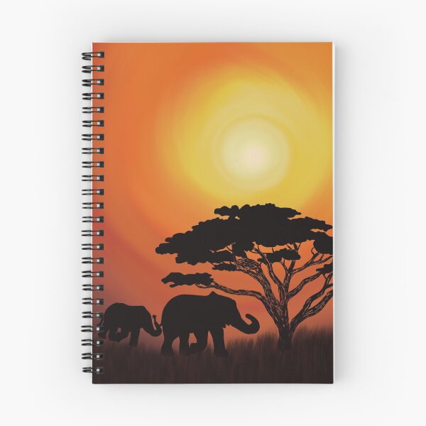 Item preview, African sunset with elephants designed and sold by irinabbota.