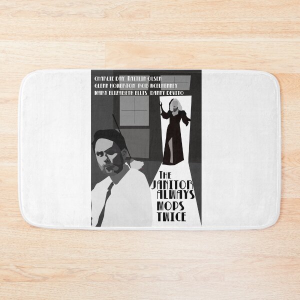 Item preview, The Janitor Always Mops Twice. Film Noir spoof. IASIP designed and sold by HeardUWereDead.