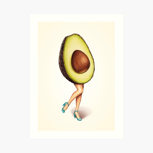 Fruit Stand - Avocado Girl Art Print