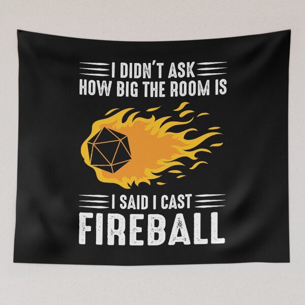 Item preview, I cast Fireball Wizard Sorcerer DM Gift TTRPG designed and sold by Clinton Thomas.
