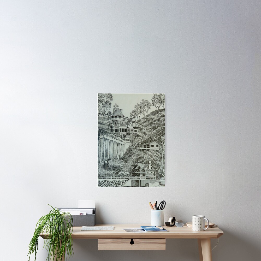 "Holly Hill House in Avalon" Poster by SallySargent Redbubble