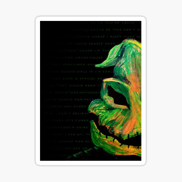 Vista previa del artículo con la obra «El hombre Oogie Boogie», diseñado y vendido por Love-Ina.