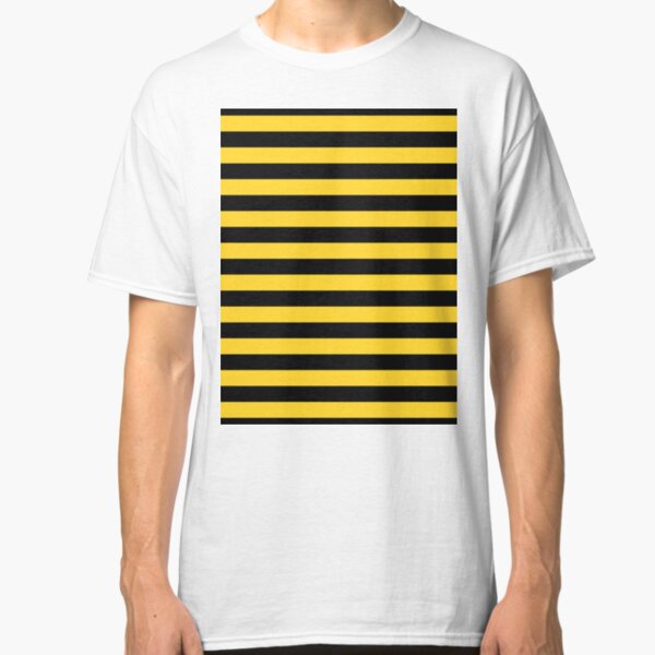 Yellow and Black Honey Bee Stripes Classic T-Shirt