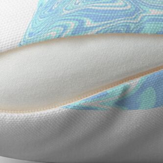 Alternate view of Pale Blue Abstract Swirl Throw Pillow