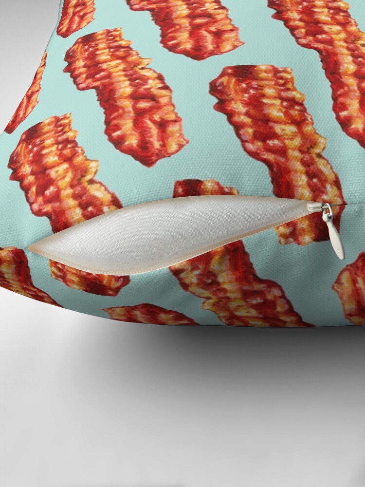 Thumbnail 2 of 4, Pillow, Bacon Pattern designed and sold by KellyGilleran.