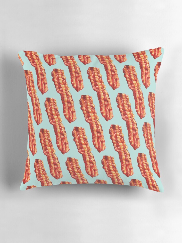 Thumbnail 3 of 4, Pillow, Bacon Pattern designed and sold by KellyGilleran.