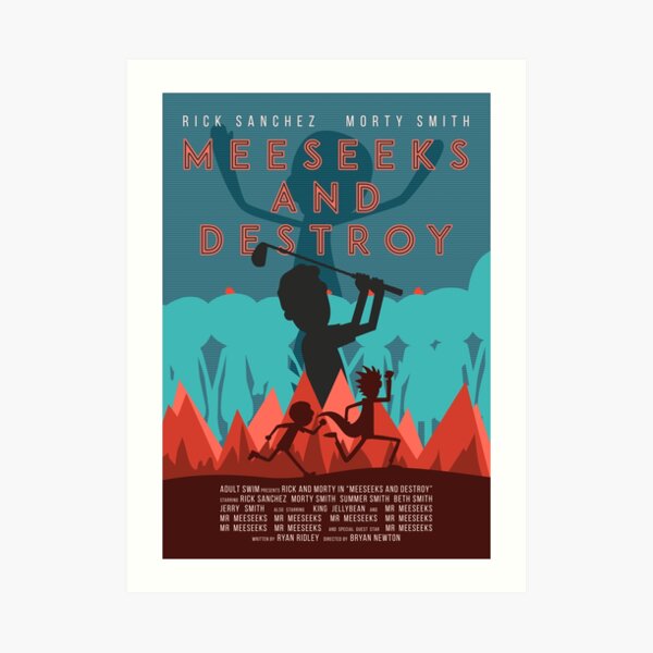 Rick and Morty in Meeseeks and Destroy Art Print