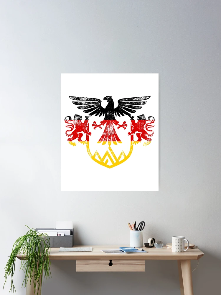 Tableau Drapeau Allemand – Toile Acrylique Pop Art Aigle Berlin, Grand Format