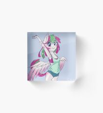 Anthro Blossomforth Acrylic Block