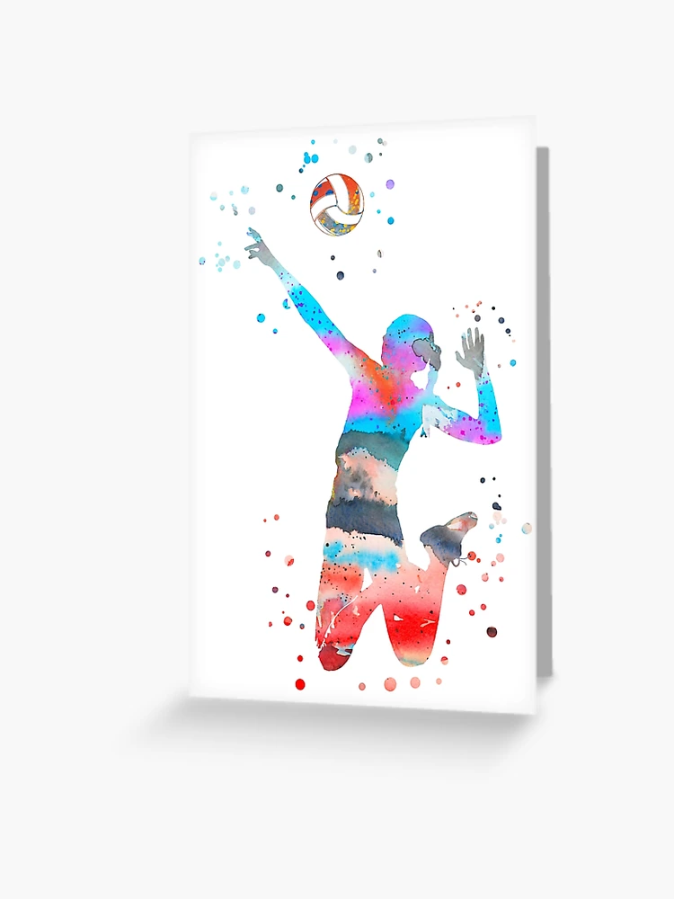 Poster for Sale avec l'œuvre « Filles de volley-ball Mon coeur appartient  au cadeau de volley-ball » de l'artiste tamdevo1