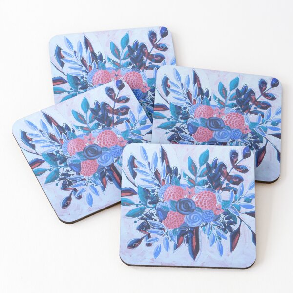 Item preview, blue and pink flowers designed and sold by Rachelkambeitz.