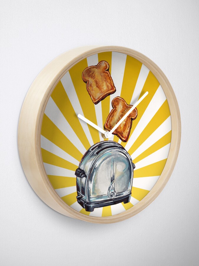 Alternate view of Toast and Toaster Clock