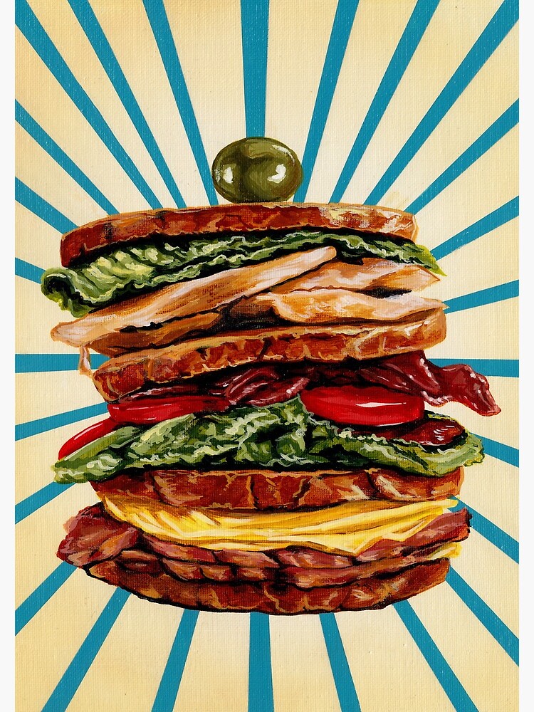 Thumbnail 3 of 3, Journal, Turkey Club on Rye Sandwich designed and sold by KellyGilleran.
