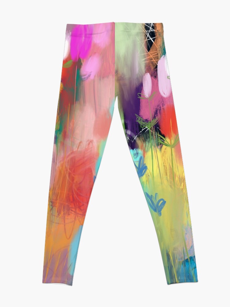 Alternate view of Red Flower Candy Meadow Leggings