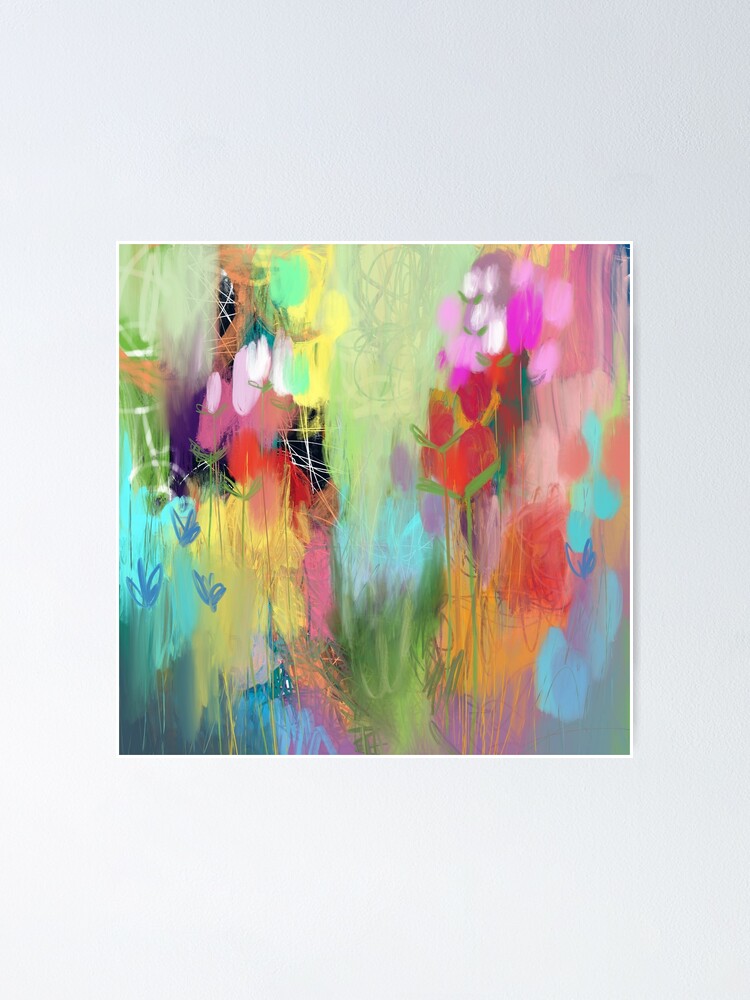 Alternate view of Red Flower Candy Meadow Poster
