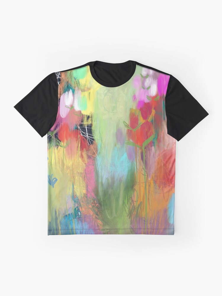 Alternate view of Red Flower Candy Meadow Graphic T-Shirt