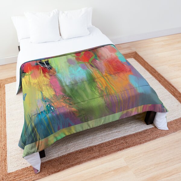 Red Flower Candy Meadow Comforter