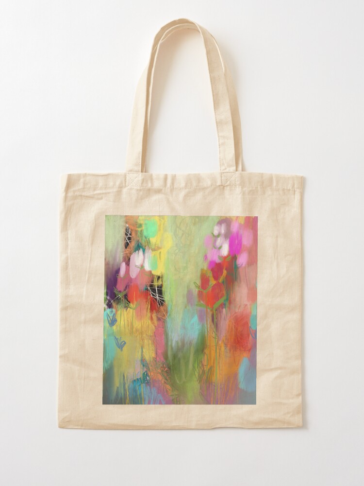 Alternate view of Red Flower Candy Meadow Tote Bag