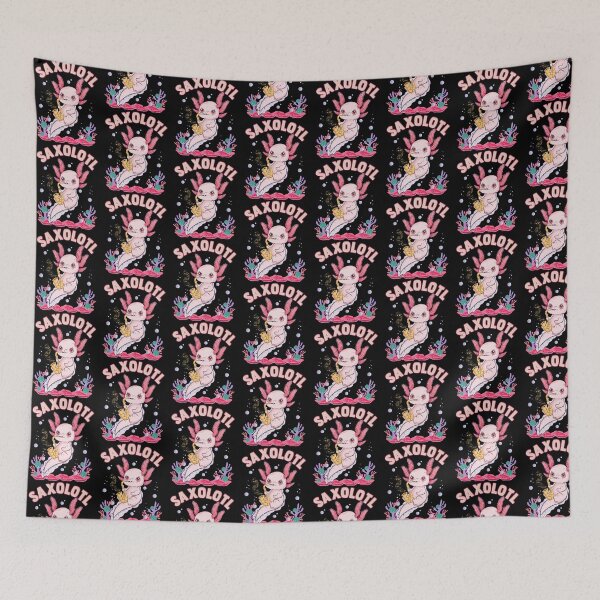 Item preview, Cute Saxolotl Adorable Sax Playing Axolotl Pun Tile Pattern designed and sold by perfectpresents.
