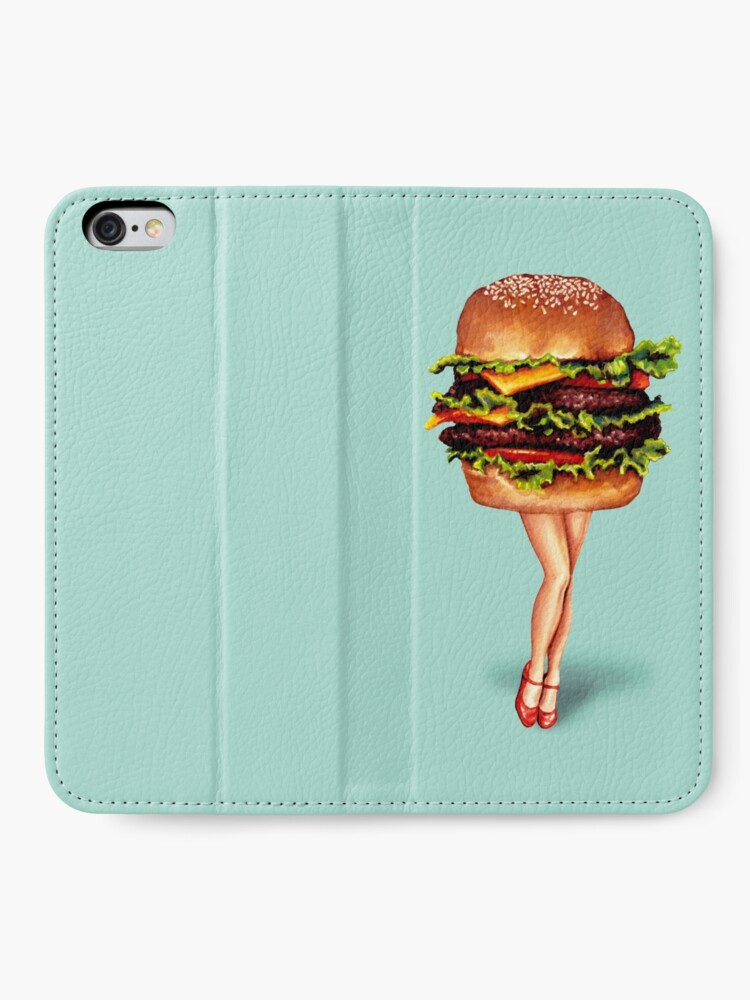 Alternate view of "Stacked" - Cheeseburger Girl iPhone Wallet