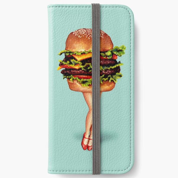 "Stacked" - Cheeseburger Girl iPhone Wallet