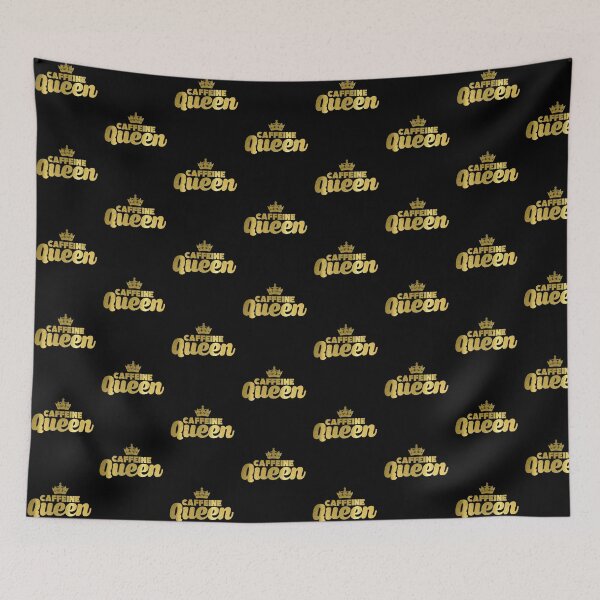 Item preview, Cute & Funny Caffeine Queen Coffee Addicts Tile Pattern designed and sold by perfectpresents.