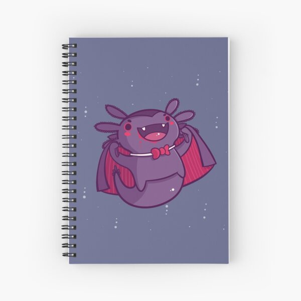 Halloween Axolotl - Vampire! Spiral Notebook