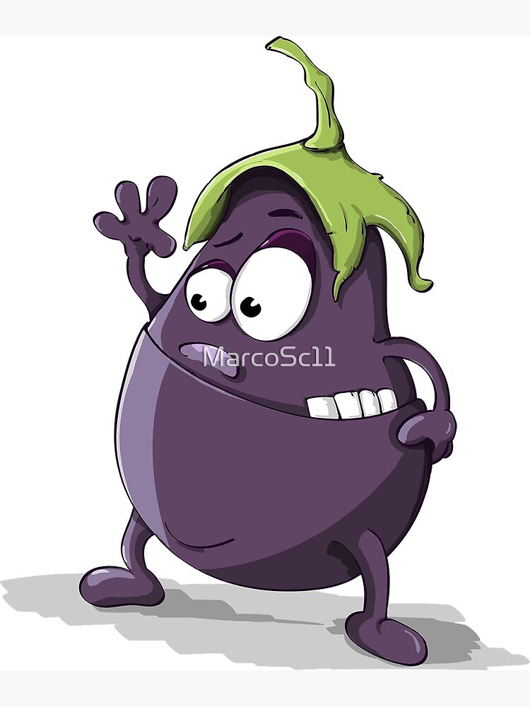 Eggplant, cartoon